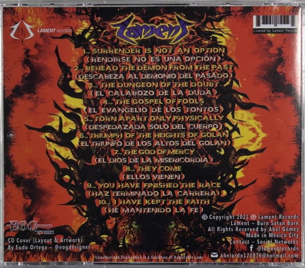 Lament - Burn Satan Burn - Imagen 2